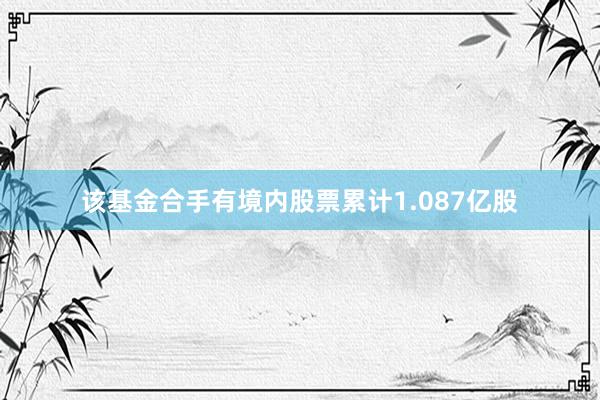 该基金合手有境内股票累计1.087亿股