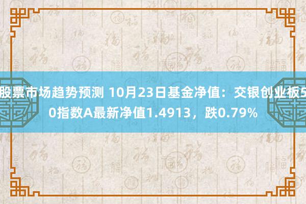 股票市场趋势预测 10月23日基金净值：交银创业板50指数A最新净值1.4913，跌0.79%