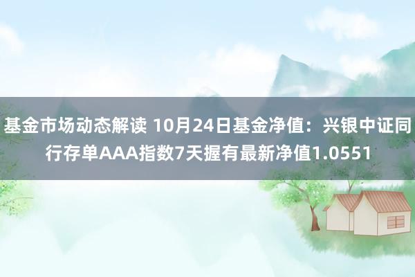 基金市场动态解读 10月24日基金净值：兴银中证同行存单AAA指数7天握有最新净值1.0551