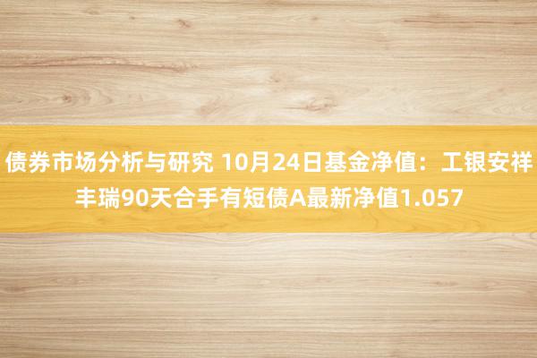 债券市场分析与研究 10月24日基金净值：工银安祥丰瑞90天合手有短债A最新净值1.057