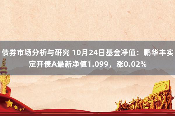 债券市场分析与研究 10月24日基金净值：鹏华丰实定开债A最新净值1.099，涨0.02%