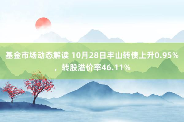 基金市场动态解读 10月28日丰山转债上升0.95%，转股溢价率46.11%