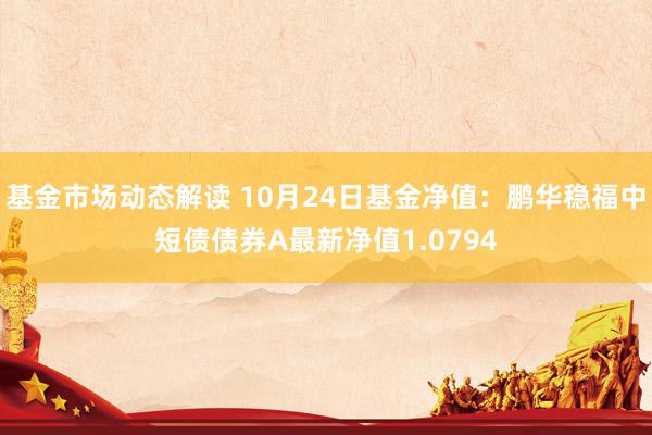 基金市场动态解读 10月24日基金净值：鹏华稳福中短债债券A最新净值1.0794