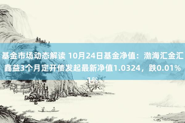 基金市场动态解读 10月24日基金净值：渤海汇金汇鑫益3个月定开债发起最新净值1.0324，跌0.01%