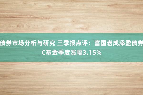 债券市场分析与研究 三季报点评：富国老成添盈债券C基金季度涨幅3.15%