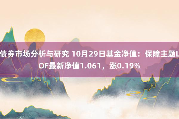 债券市场分析与研究 10月29日基金净值：保障主题LOF最新净值1.061，涨0.19%