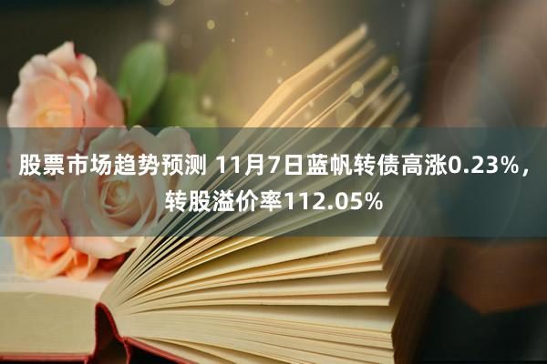 股票市场趋势预测 11月7日蓝帆转债高涨0.23%，转股溢价率112.05%