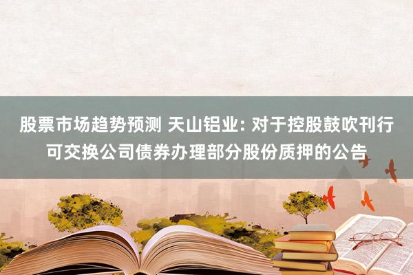 股票市场趋势预测 天山铝业: 对于控股鼓吹刊行可交换公司债券办理部分股份质押的公告