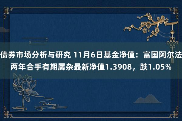 债券市场分析与研究 11月6日基金净值：富国阿尔法两年合手有期羼杂最新净值1.3908，跌1.05%