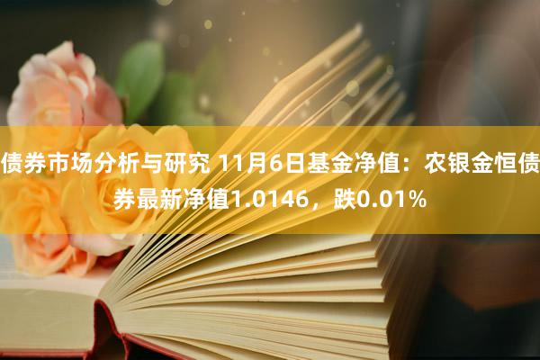 债券市场分析与研究 11月6日基金净值：农银金恒债券最新净值1.0146，跌0.01%