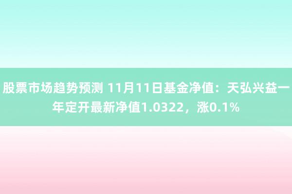 股票市场趋势预测 11月11日基金净值：天弘兴益一年定开最新净值1.0322，涨0.1%