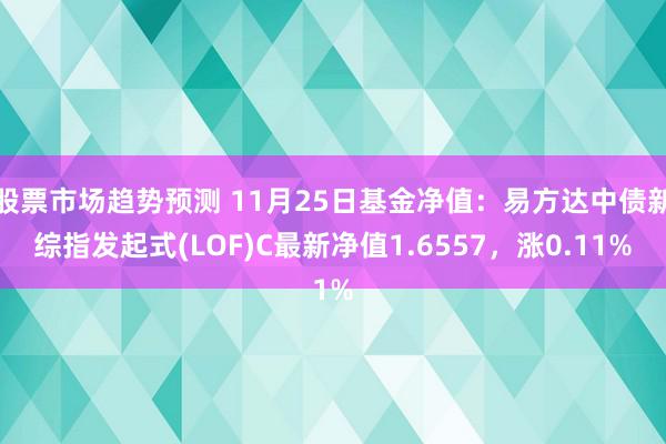 股票市场趋势预测 11月25日基金净值：易方达中债新综指发起式(LOF)C最新净值1.6557，涨0.11%